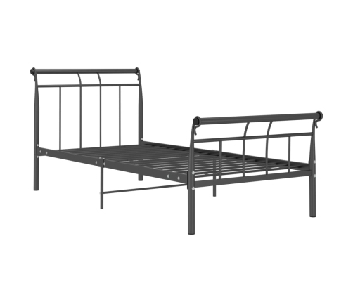 Estructura de cama sin colchón metal negro 100x200 cm