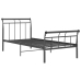 Estructura de cama sin colchón metal negro 100x200 cm