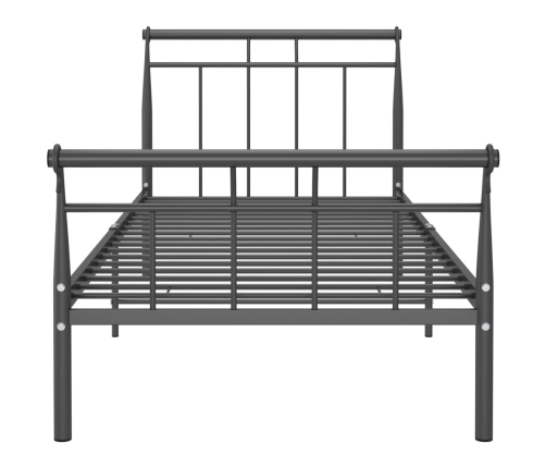 Estructura de cama sin colchón metal negro 100x200 cm