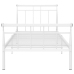 vidaXL Estructura de cama de metal blanco 100x200 cm