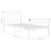 vidaXL Estructura de cama de metal blanco 100x200 cm