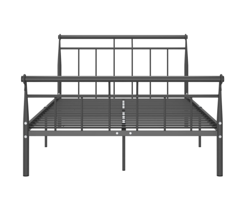 vidaXL Estructura de cama de metal negro 120x200 cm