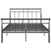 vidaXL Estructura de cama de metal negro 120x200 cm