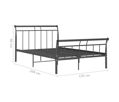 vidaXL Estructura de cama de metal negro 120x200 cm