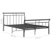 vidaXL Estructura de cama de metal negro 120x200 cm