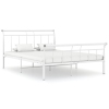 Estructura de cama sin colchón metal blanco 140x200 cm