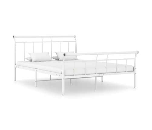 Estructura de cama sin colchón metal blanco 140x200 cm