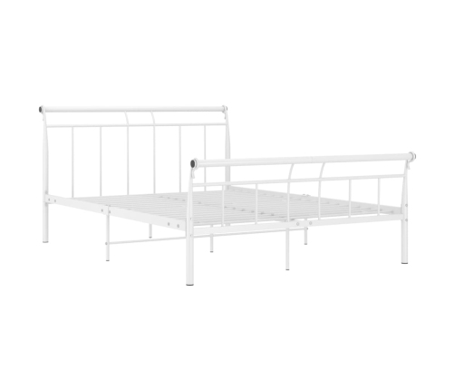 Estructura de cama sin colchón metal blanco 140x200 cm