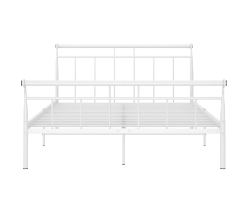 Estructura de cama sin colchón metal blanco 140x200 cm