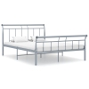 vidaXL Estructura de cama de metal gris 140x200 cm