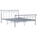 vidaXL Estructura de cama de metal gris 140x200 cm