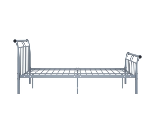 vidaXL Estructura de cama de metal gris 140x200 cm