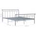 vidaXL Estructura de cama de metal gris 140x200 cm