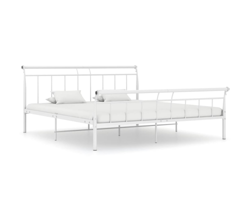 vidaXL Estructura de cama de metal blanca 160x200 cm