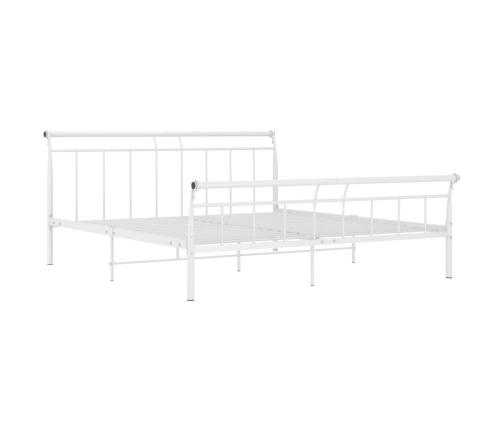 vidaXL Estructura de cama de metal blanca 160x200 cm