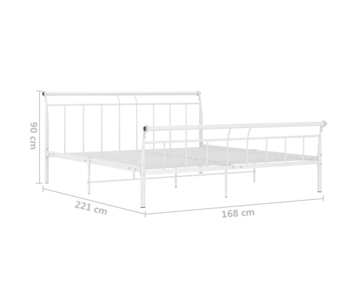 vidaXL Estructura de cama de metal blanca 160x200 cm