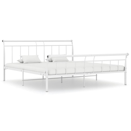 Estructura de cama sin colchón metal blanco 180x200 cm