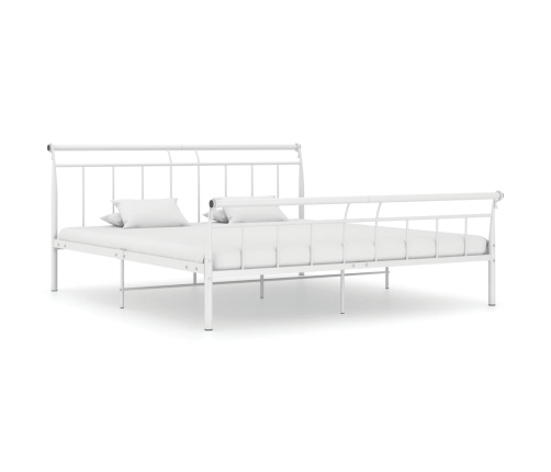 Estructura de cama sin colchón metal blanco 200x200 cm