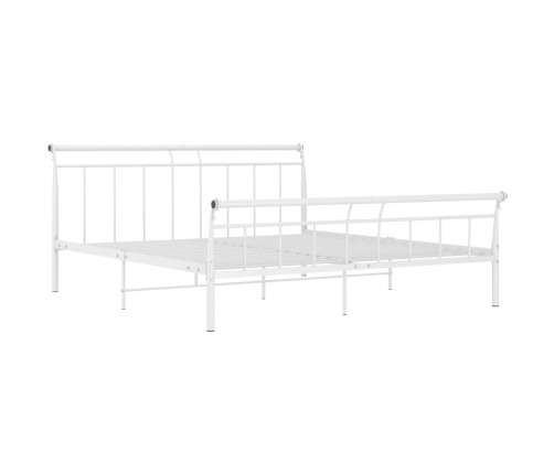 Estructura de cama sin colchón metal blanco 200x200 cm