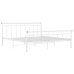Estructura de cama sin colchón metal blanco 200x200 cm