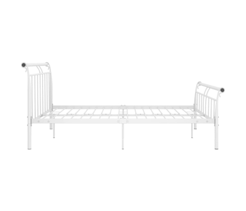 Estructura de cama sin colchón metal blanco 200x200 cm