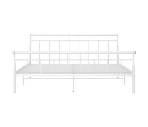 Estructura de cama sin colchón metal blanco 200x200 cm