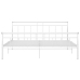 Estructura de cama sin colchón metal blanco 200x200 cm