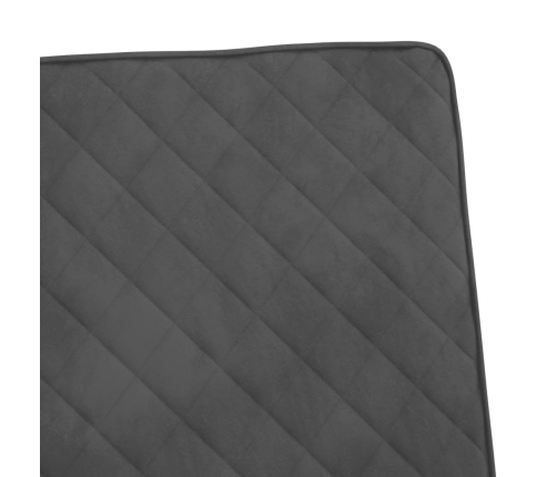 Silla voladiza de terciopelo gris oscuro