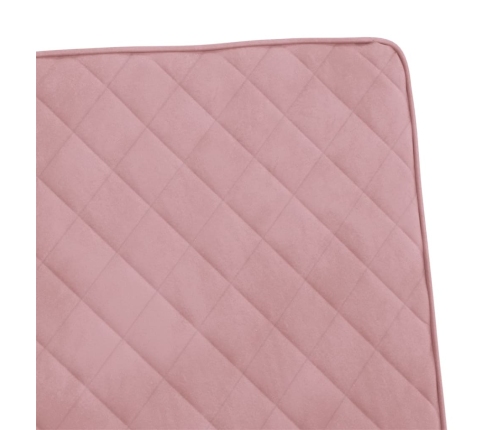 Silla voladiza de terciopelo rosa