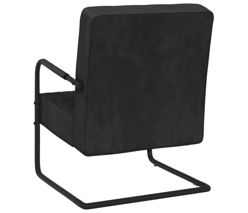 Silla voladiza de terciopelo negro