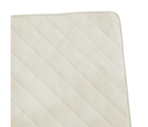 Silla voladiza de terciopelo blanco crema