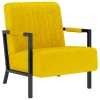 Sillón de terciopelo amarillo mostaza