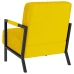 Sillón de terciopelo amarillo mostaza