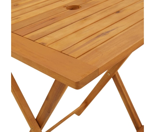 Mesa plegable de jardín de madera maciza de acacia 60x60x75 cm