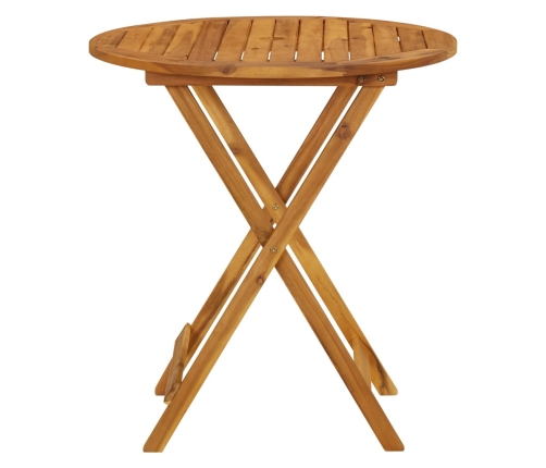 Mesa plegable de jardín de madera maciza de acacia 70 cm