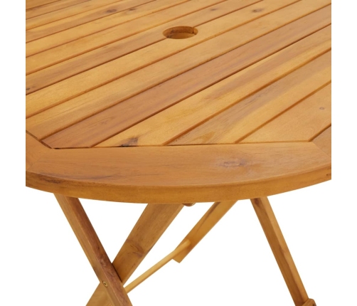 Mesa plegable de jardín de madera maciza de acacia 70 cm