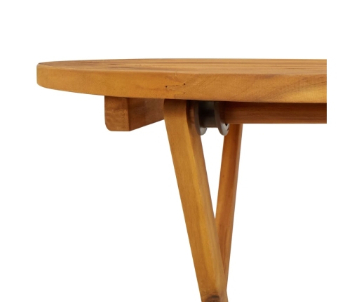 Mesa plegable de jardín de madera maciza de acacia 70 cm