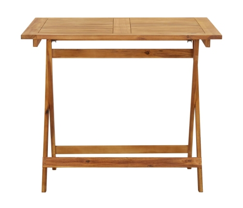 Mesa plegable de jardín de madera maciza de acacia 90x90x75 cm