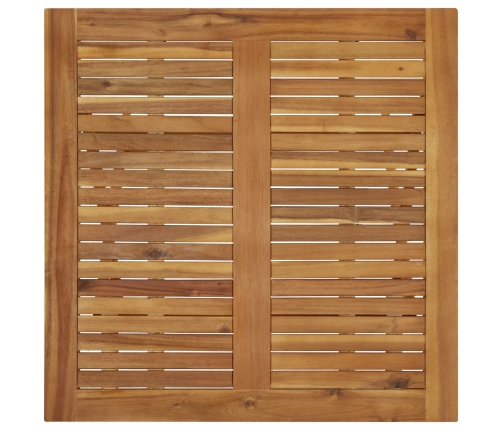 Mesa plegable de jardín de madera maciza de acacia 90x90x75 cm