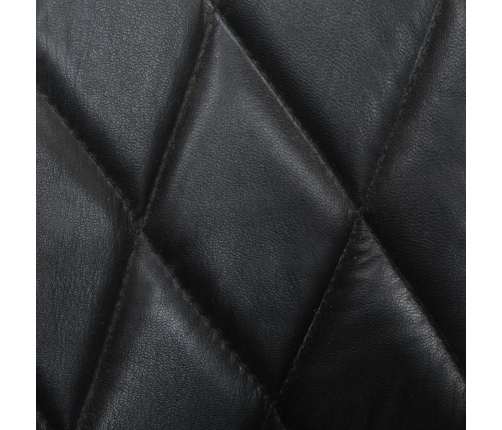 Sillón cúbico de cuero auténtico y madera maciza mango negro