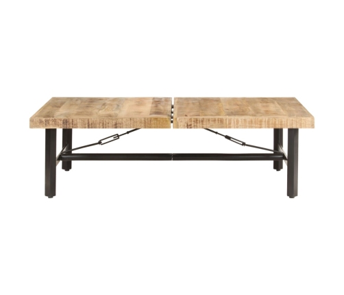 Mesa de centro de madera maciza de mango 142x90x42 cm