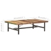 vidaXL Mesa de centro de madera maciza reciclada 142x90x42 cm