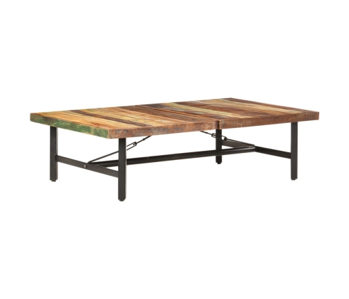 vidaXL Mesa de centro de madera maciza reciclada 142x90x42 cm