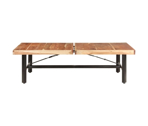 Mesa de centro de madera maciza de acacia 142x90x42 cm