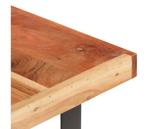 vidaXL Mesa de centro de madera maciza de acacia 142x90x42 cm