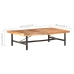 vidaXL Mesa de centro de madera maciza de acacia 142x90x42 cm