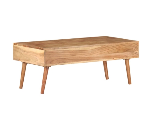 Mesa de centro madera maciza de acacia 100x50x39 cm