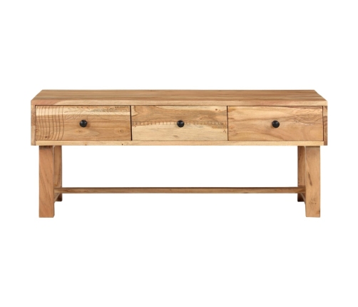 Mesa de centro madera maciza de acacia 100x50x40 cm