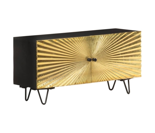 Mueble de TV de madera maciza de mango 90x30x45 cm