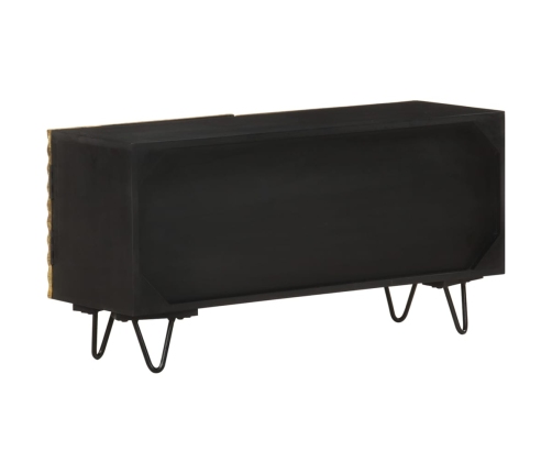 Mueble de TV de madera maciza de mango 90x30x45 cm